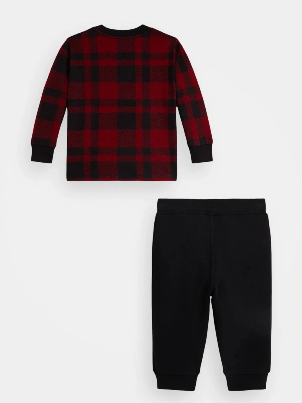 Ralph Lauren Red & Black Plaid Polo Bear Pajama Set